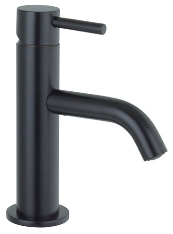 SINGLE LEVER LAVATORY CERAMIC 9/16 X 400 HOSES MINI MODEL MATT BLACK