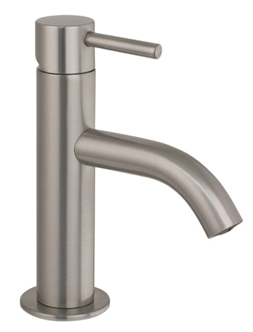 SINGLE LEVER LAVATORY CERAMIC 9/16 X 400 HOSES MINI MODEL SATIN NICKEL