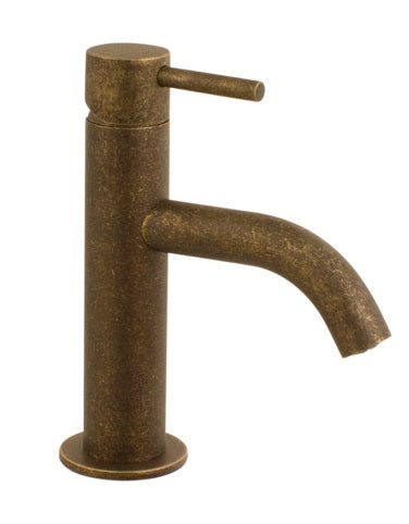 SINGLE LEVER LAVATORY CERAMIC 9/16 X 400 HOSES MINI MODEL DARK BRASS
