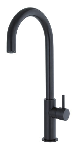 SINGLE LEVER SINK HIGH SPOUT CERAMIC CARTRIDGE MINI MODEL MATT BLACK
