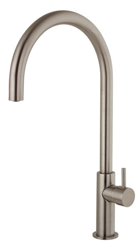 SINGLE LEVER SINK HIGH SPOUT CERAMIC CARTRIDGE MINI MODEL PVD INOX