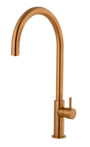 SINGLE LEVER SINK HIGH SPOUT CERAMIC CARTRIDGE MINI MODEL BRUS. COPPER