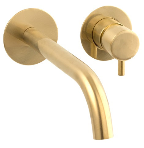 SINGLE LEVER LAV. BUILD IN WALL 25 MM CERAM. CARTRIDGE MINI MODEL BRUSHED GOLD