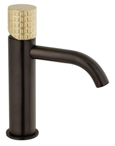 SINGLE LEVER LAVATORY ENERGY SAVING CARTRIDGE MIX40 MOD. PVD GUN-GOLD