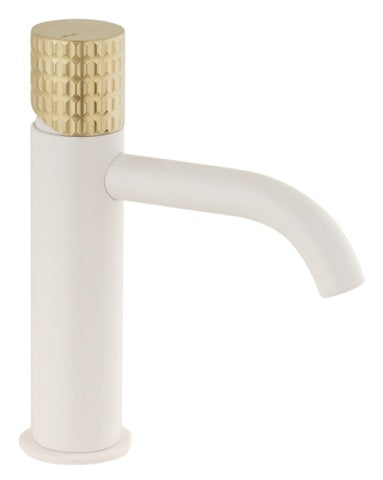 SINGLE LEVER LAVATORY ENERGY SAVING CARTRIDGE MIX40 MOD. M.WHITE-GOLD
