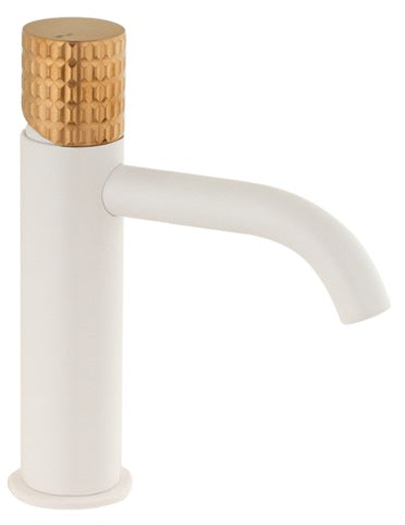 SINGLE LEVER LAVATORY ENERGY SAVING CARTRIDGE MIX40 MOD. WHITE COPPER
