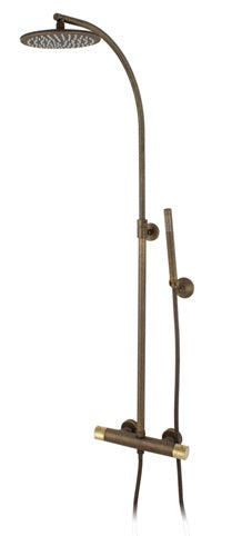 SHOWER MIXER, COLUMN ROUND CARTRID. THERMOSTATIC MIX40 MOD. DARK B.-GOLD