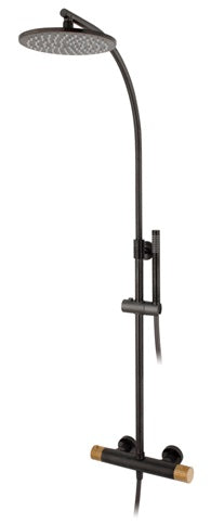 SHOWER MIXER, COLUMN ROUND CARTRID. THERMOSTATIC MIX40 MOD. PVD GUN-COPP