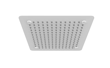 12X12' CONCEALED SHOWER HEAD WITH INSTALLATION HOOKS, SS304, MATT WHITE