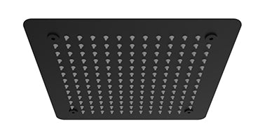 12X12' CONCEALED SHOWER HEAD WITH INSTALLATION HOOKS, SS304,BLACK MATT