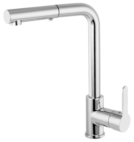 S. LEVER 90¼ SINK HIGH PULL OUT CERAMIC 9/16 X 400 HOSES AURIN MOD. CHROME