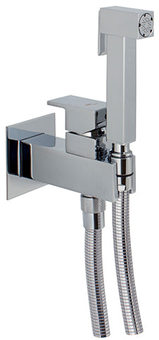 TOILET BUILD WALL ¯25 MM. CERAMIC CARTRIDGE CUBIC MOD. CHROME