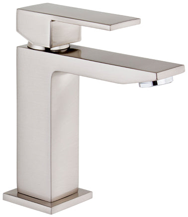 SINGLE LEVER LAVATORY CERAMIC 9/16 X 400 HOSES CUBIC MOD. SATIN NICKEL