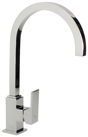 SINGLE LEVER TUBE SPOUT CERAMIC 9/16 X 400 HOSES CUBIC MOD. CHROME