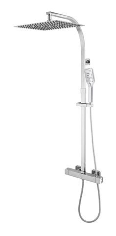 SHOWER MIXER, COLUMN SQUARE THERMOST SOW. HEAD SS 12