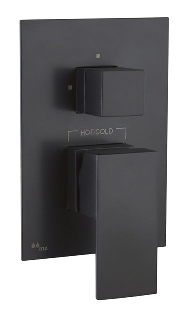 TRIM SINGLE LEVER SHOWER SOLID FLANGE 7.87X4.72 CUBIC MOD. MATT BLACK