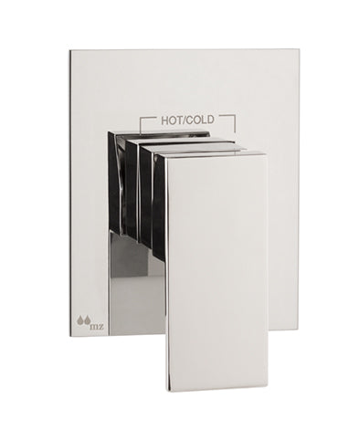 SHOWER TO BUIL SET, TRIM ONLY SOLID FLANGE 7.87X4.72 CUBIC MOD. CHROME