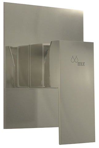 SHOWER TO BUIL SET, TRIM ONLY SOLID FLANGE 7.87X4.72 CUBIC MOD. SATIN NICKEL
