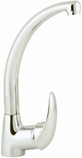 SINGLE LEVER SINK HIGH SPOUT CERAMIC 9/16 X 400 HOSES NOVA MODEL CHROME