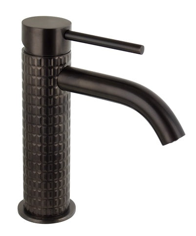 DECORATED SINGLE LEVER LAVATORY ENERGY SAVING CARTRIDGE MINI40 MOD PVD GUN BRU.