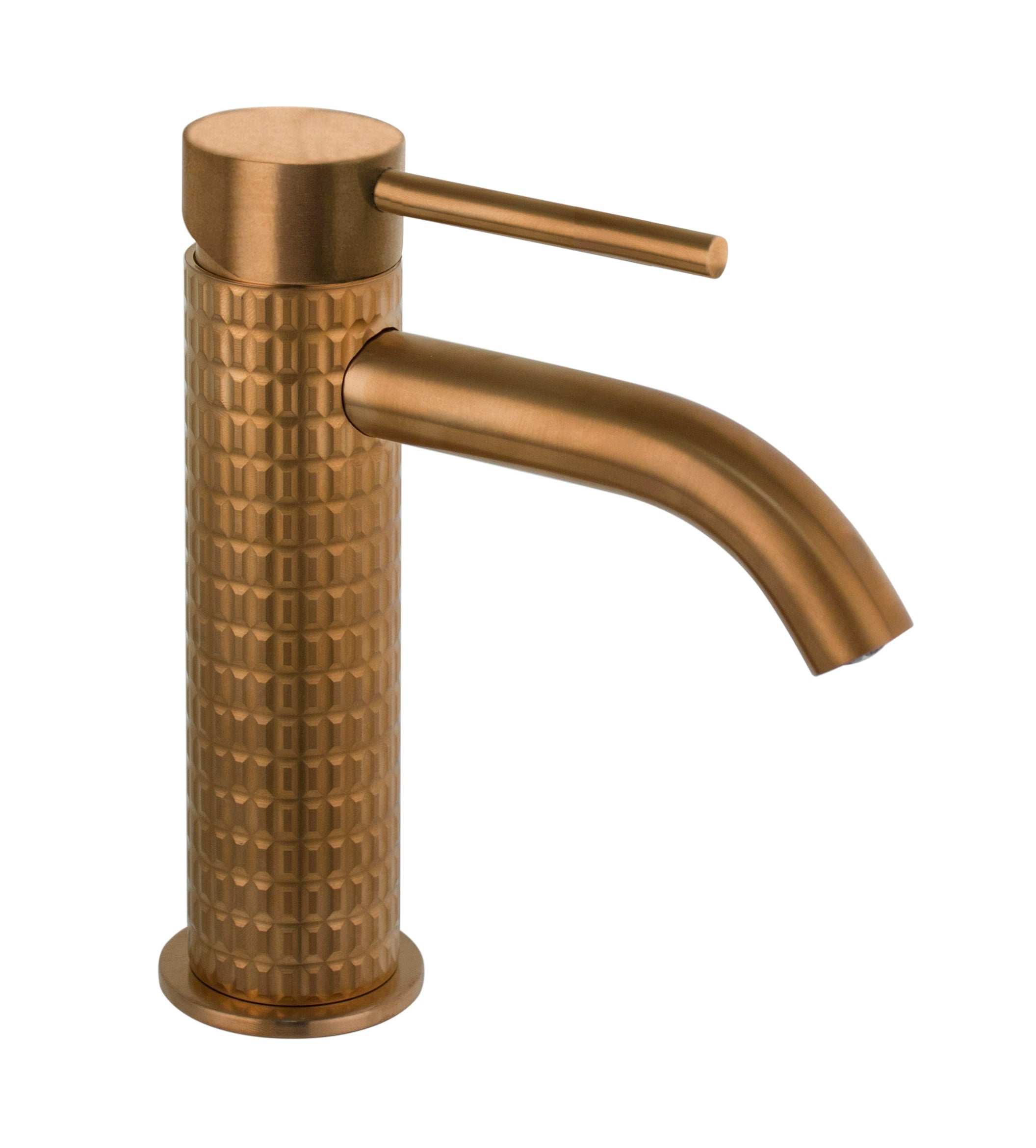 DECORATED SINGLE LEVER LAVATORY ENERGY SAVING CARTRIDGE MINI40 MOD BRUS. COPPER