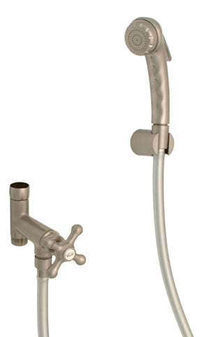 TOILET TAP, LOW TANK CLOSING CERAMIC STILO MOD. SATIN NICKEL