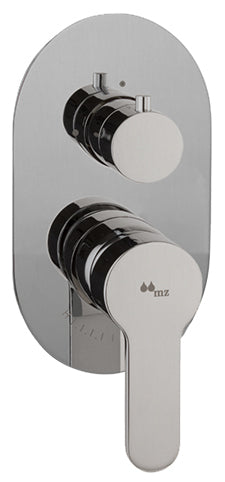 TRIM SINGLE LEVER SHOWER SOLID FLANGE 7.87X4.33 ACTIVA MOD SATIN NICKEL