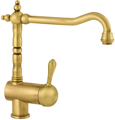 MONOBLOCK SINK 26 TUBE SPOUT CERAMIC 9/16 X 400 HOSES CARMEN II OLD BRONZE