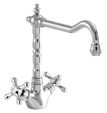 MONOBLOCK SINK 26 TUBE SPOUT CERAMIC CLOSING GALES MOD. CHROME