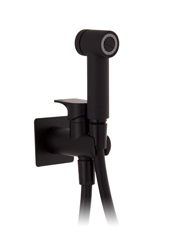 TOILET BUILD WALL ¯25 MM. CERAMIC HEAD SHOWER ABS ARA MODEL MATTE BLACK