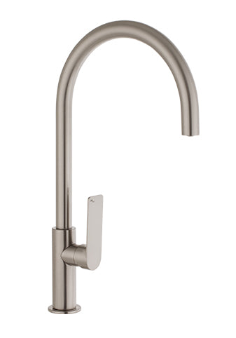 SINGLE LEVER SINK HIGH SPOUT ENERGY SAVING CARTRIDGE ARA MODEL SATIN NICKEL