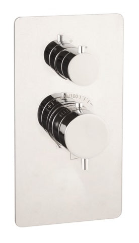TRIM THERMOSTATIC SHOWER SOLID FLANGE 9.84X4.96 ARA MODEL CHROME