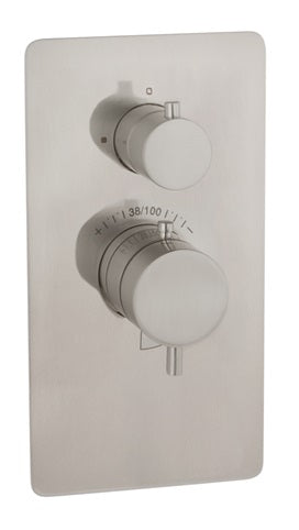TRIM THERMOSTATIC SHOWER SOLID FLANGE 9.84X4.96 ARA MODEL SATIN NICKEL
