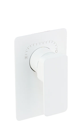 SHOWER TO BUIL SET, TRIM ONLY SOLID FLANGE 9.84X4.33 ARA MODEL MATT WHITE