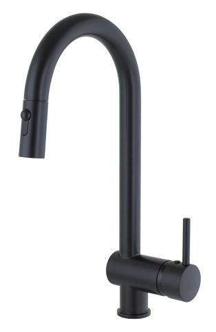HIGH KITCHEN MIX/PULL OUT SPRAY CERAMIC 9/16 X 400 HOSES MINIMA MATT BLACK