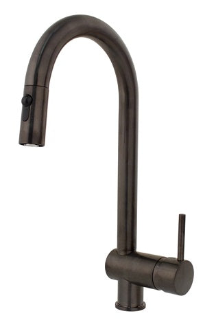 HIGH KITCHEN MIX/PULL OUT SPRAY CERAMIC 9/16 X 400 HOSES MINIMA PVD GUN BRU.