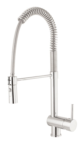KITCHEN FAUCET SPRING SPOUT CERAMIC 9/16 X 400 HOSES MINIMA CHROME