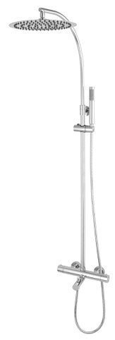 BATH SHOWER MIXER COLUMN ADJUS. THERMOST S. HEAD SS 12