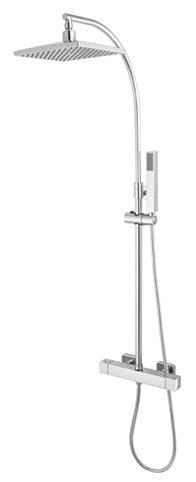 SHOWER MIXER, COLUMN ROUND THERMOST SHOWER HEAD ABS TETRA MOD. CHROME