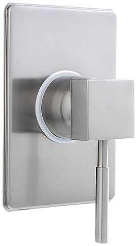 SHOWER TO BUIL SET, TRIM ONLY FLAGE SQUARE 220X160MM TETRA MOD. SATIN NICKEL