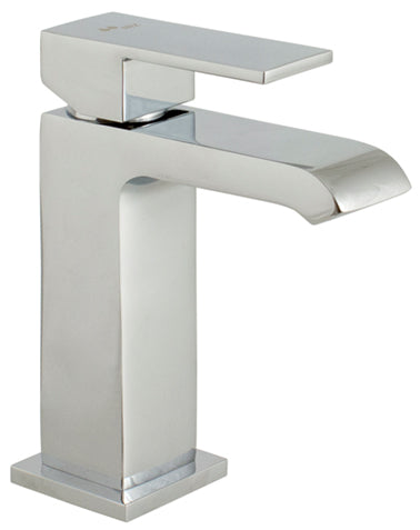 SINGLE LEVER LAVATORY CERAMIC 9/16 X 400 HOSES WATERFALL CHROME