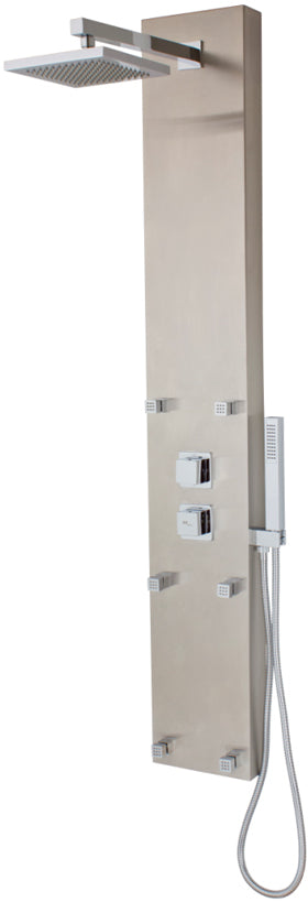 SHOWER COLUMNS (6JETS)BRASS TRIM CERAMIC 200X1450 MM. TETRA MODEL