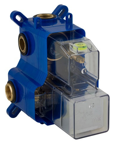 THERMOSTATIC 2 OUTLETS BRASS ROUGH-IN VALVE, WITH MZBOX SQUARE CHROME