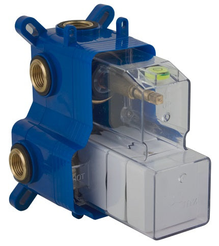 THERMOSTATIC 3 OUTLETS BRASS ROUGH-IN VALVE, WITH MZBOX SQUARE MATT WHITE