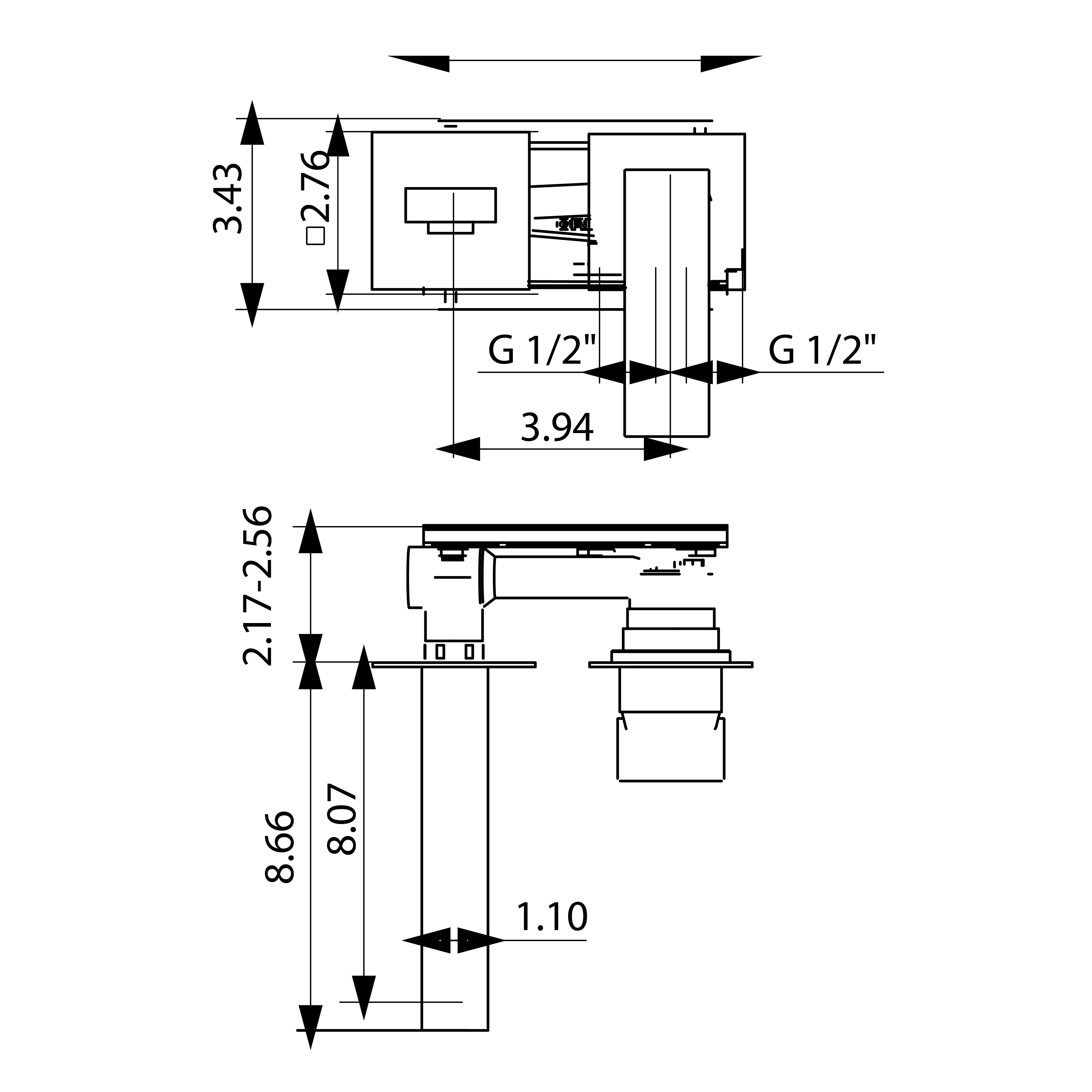 Kala Built-in washbasin Mixer