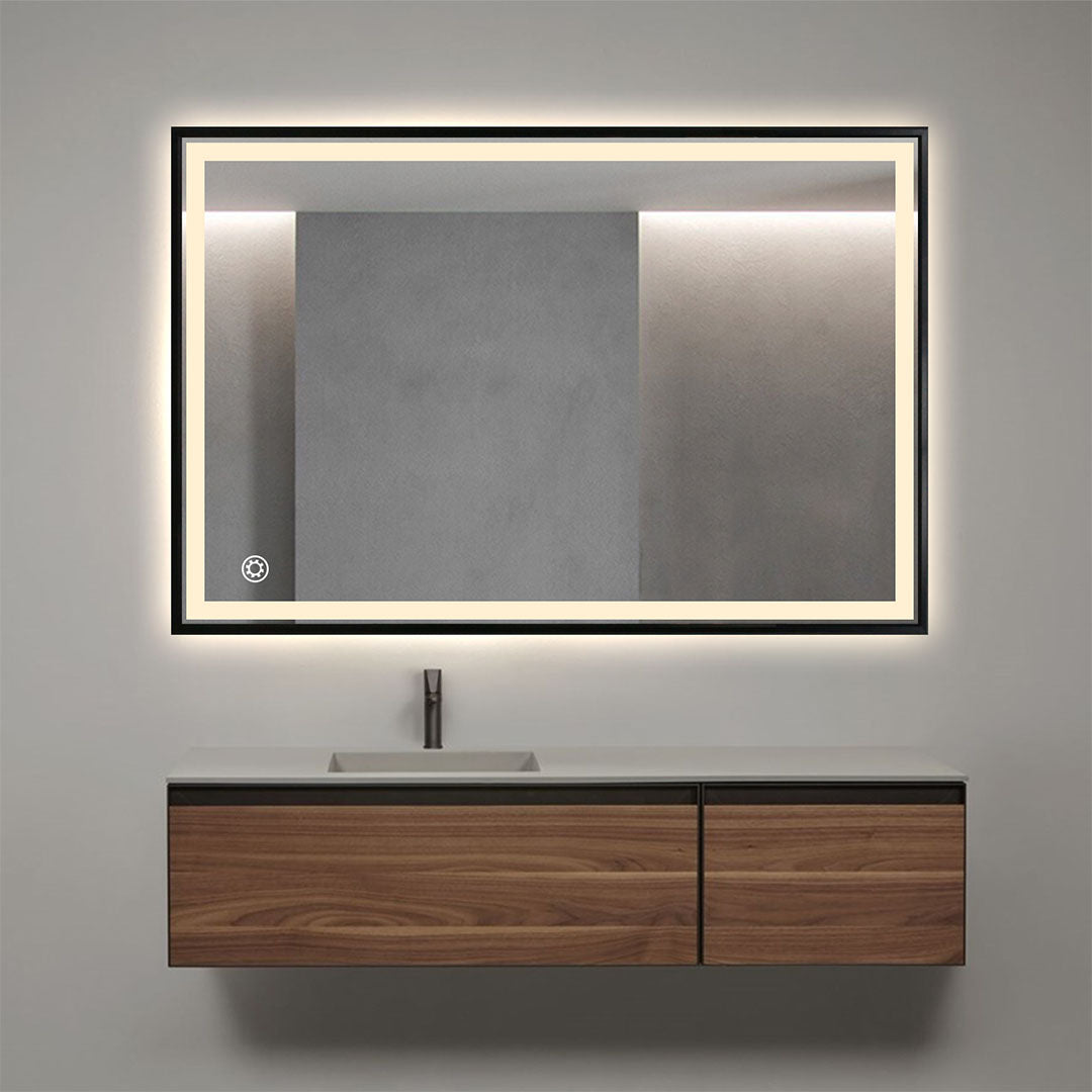 Black Led Mirror